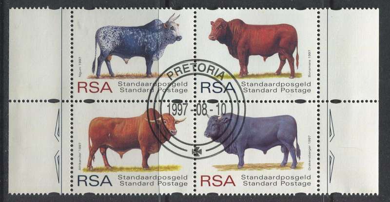 RSA - Block Of 4 - 1997 - Used(CTO)