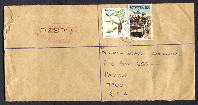 Botswana - "Maxi" Size Registered Cover