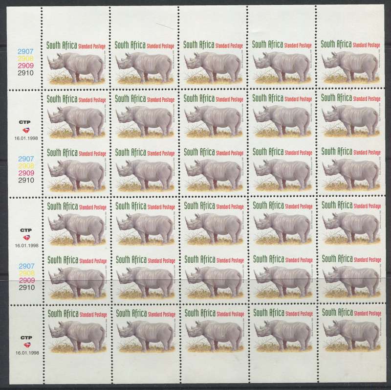 RSA - Uncut Sheet of 30 - 1998 - MNH