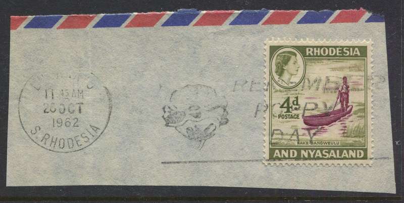Rhodesia and Nyasaland - Used On Piece