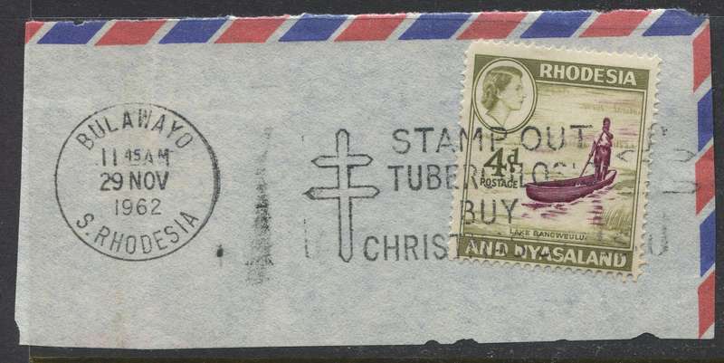 Rhodesia and Nyasaland - Used On Piece