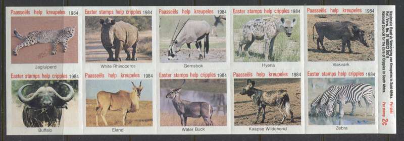 RSA - Easter Stamps - Sheet of 10 - 1984 - MNH