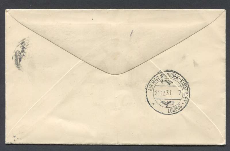 Union of SA - Flight Cover - Upington to Windhoek