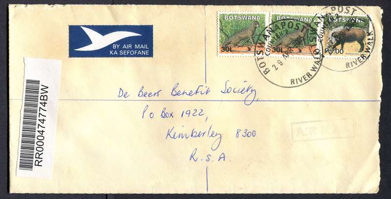 Botswana - "Maxi" Size Registered Cover