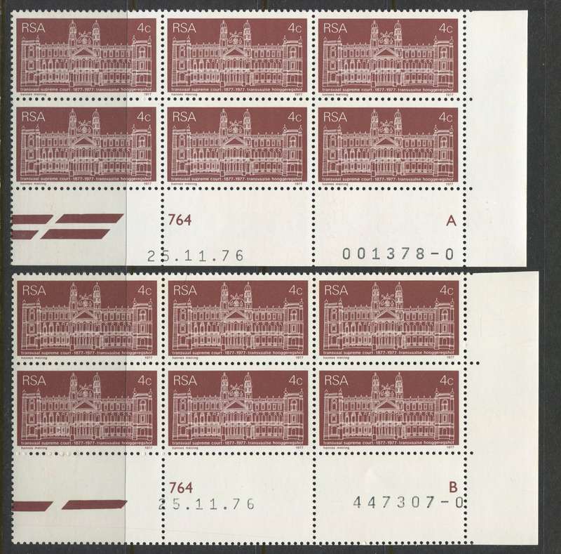 RSA - Set Of 2 Control Blocks Of 6 - 1977 - MNH