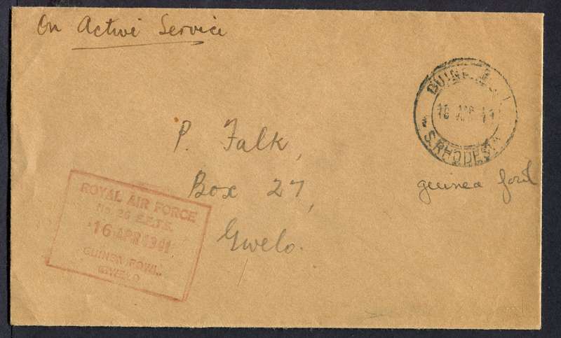 Southern Rhodesia - Cover - RAF No 26 E.F.T.S. - Guinea Fowl, Gwelo
