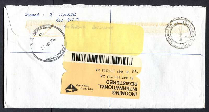 Botswana - "Maxi" Size Registered Cover