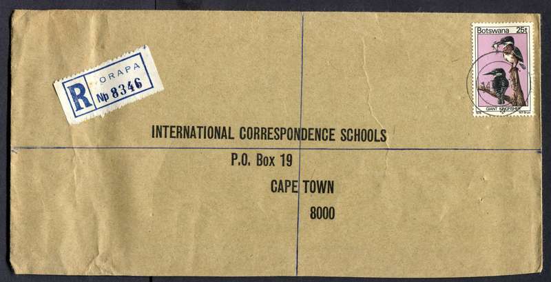 Botswana - "Maxi" Size Registered Cover
