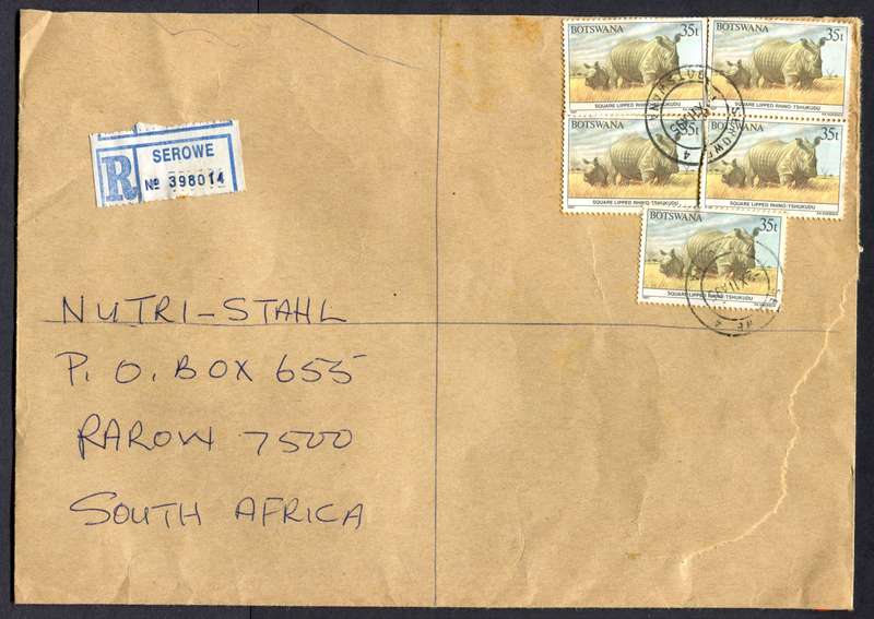 Botswana - B5 Size Registered Cover