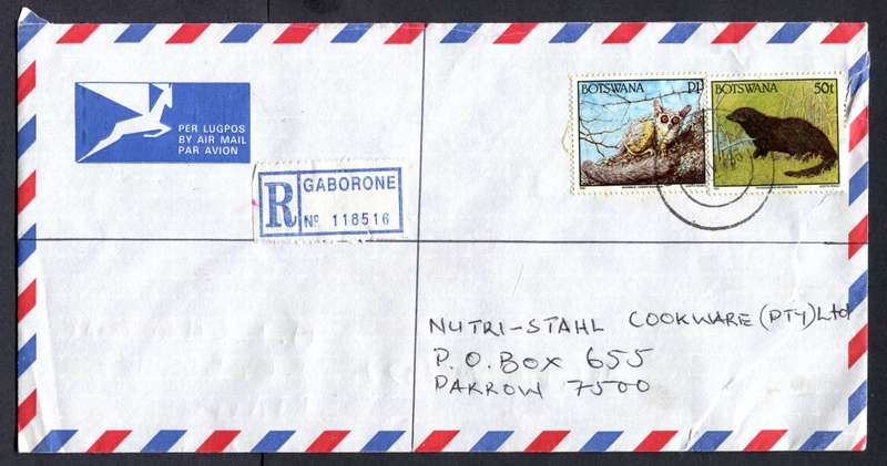 Botswana - "Maxi" Size Registered Cover