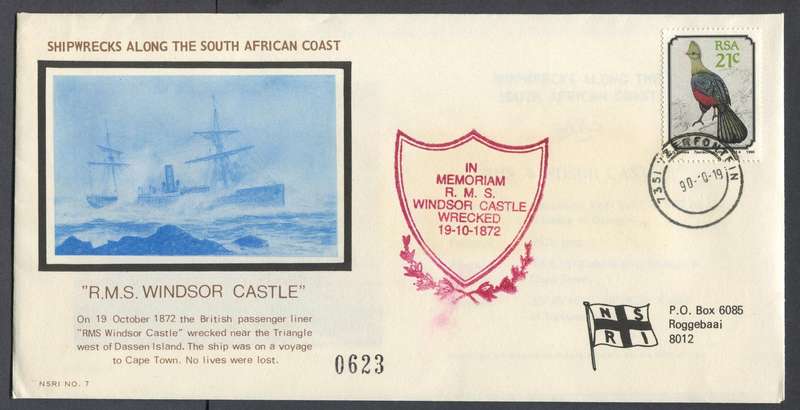 RSA - Shipwrecks - Commemorative Cover - no 7