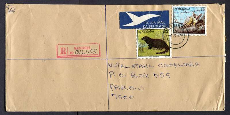 Botswana - "Maxi" Size Registered Cover