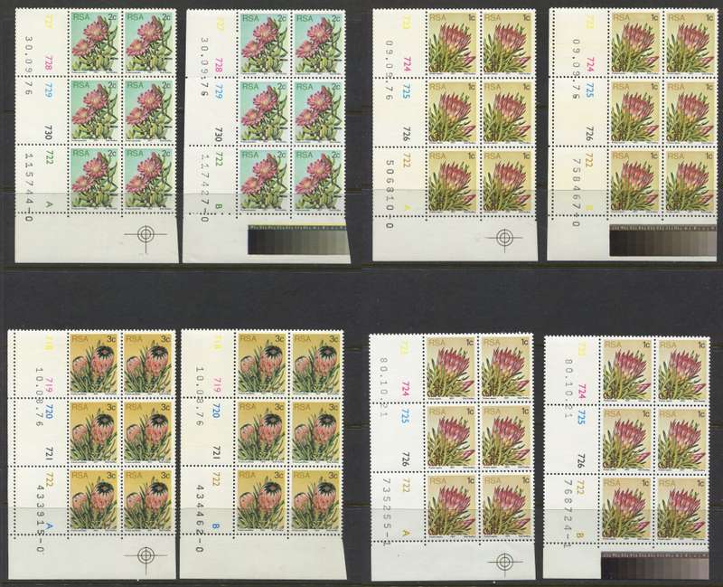 RSA - 109 Control Blocks/Strip Of 5/6/9 - 1977 - MNH