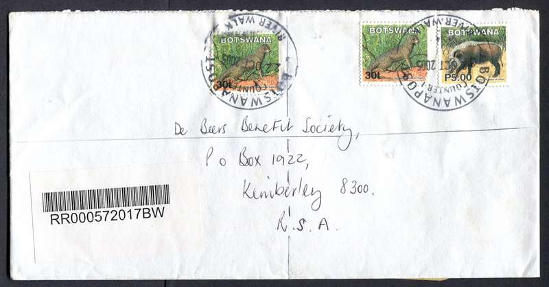 Botswana - "Maxi" Size Registered Cover