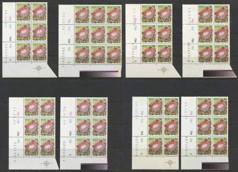 RSA - 109 Control Blocks/Strip Of 5/6/9 - 1977 - MNH