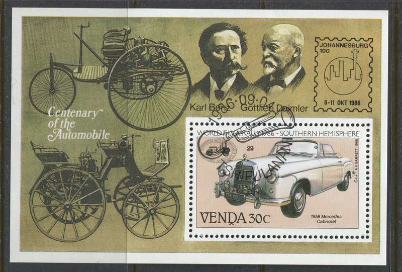 Venda - Miniature Sheet - 1986 - Used(CTO)