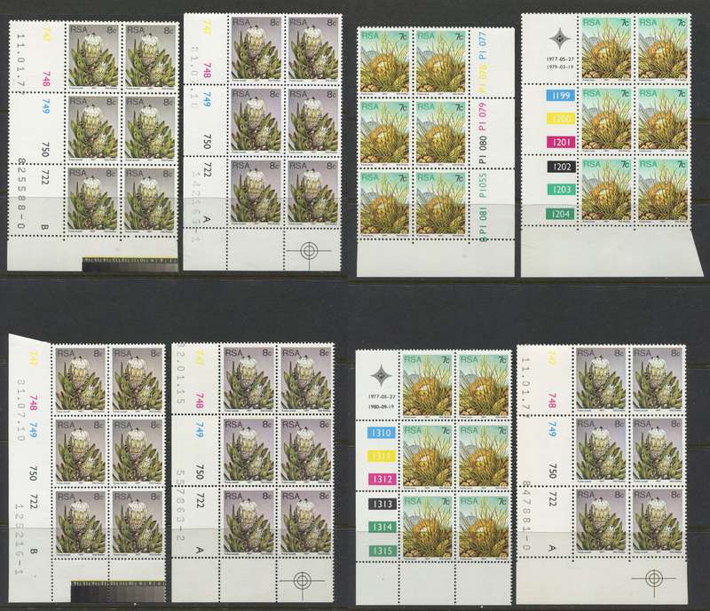 RSA - 109 Control Blocks/Strip Of 5/6/9 - 1977 - MNH