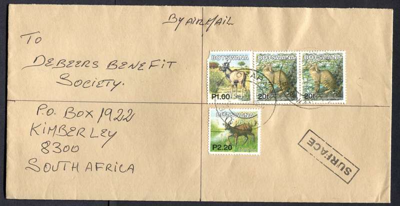 Botswana - "Maxi" Size Registered Cover