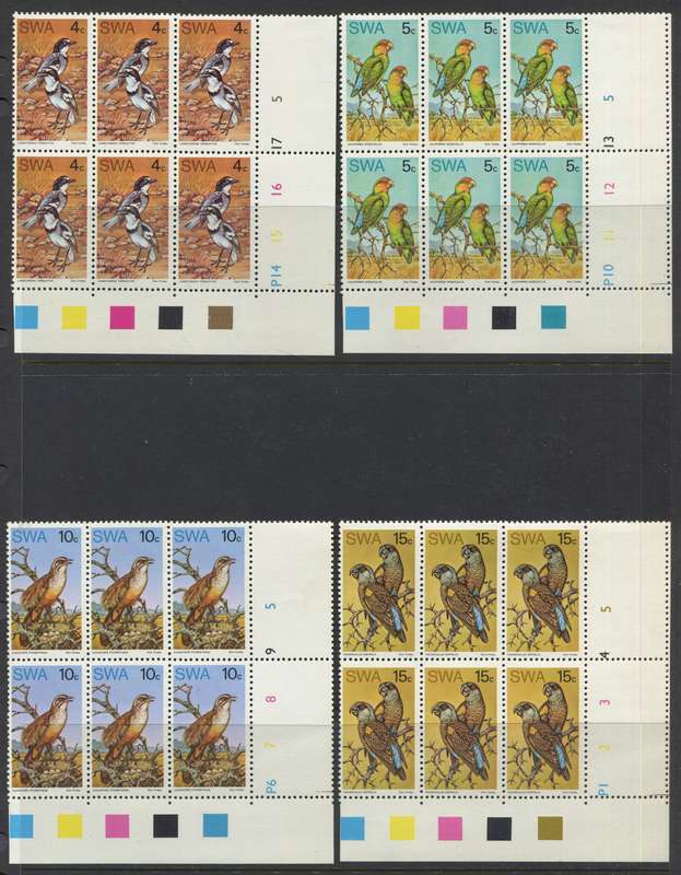 SWA - Set Of 4 Control Blocks Of 6 - 1974 - MNH