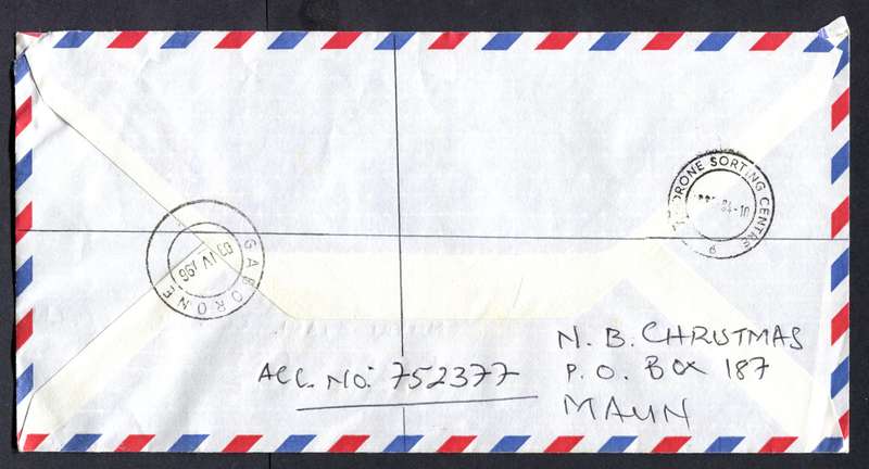 Botswana - "Maxi" Size Registered Cover