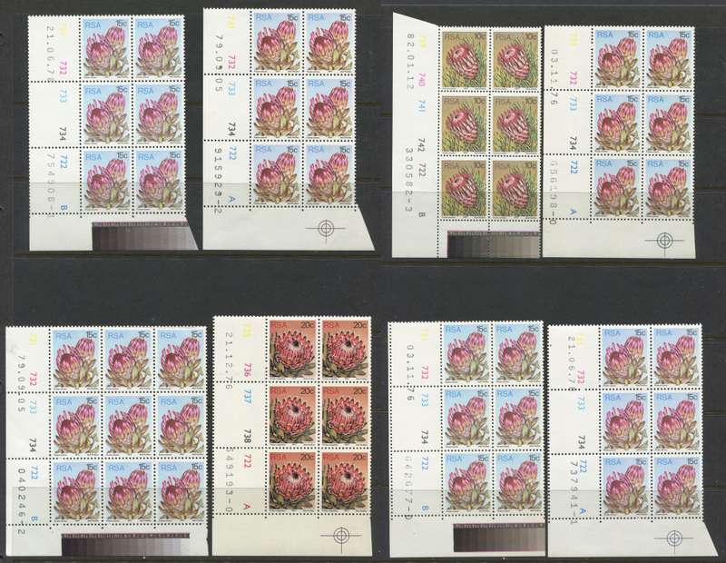 RSA - 109 Control Blocks/Strip Of 5/6/9 - 1977 - MNH