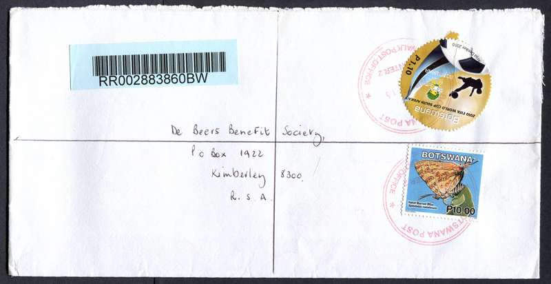 Botswana - "Maxi" Size Registered Cover