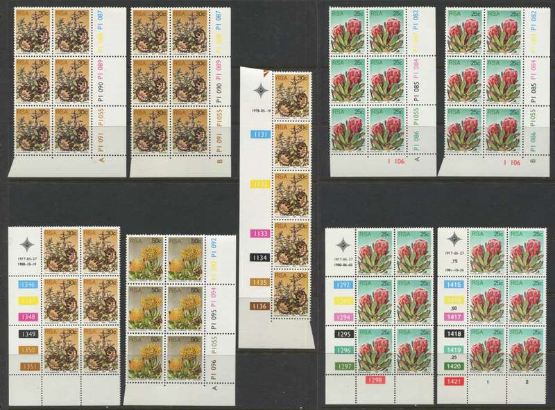 RSA - 109 Control Blocks/Strip Of 5/6/9 - 1977 - MNH