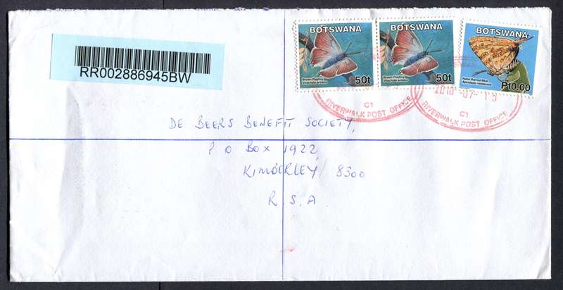 Botswana - "Maxi" Size Registered Cover