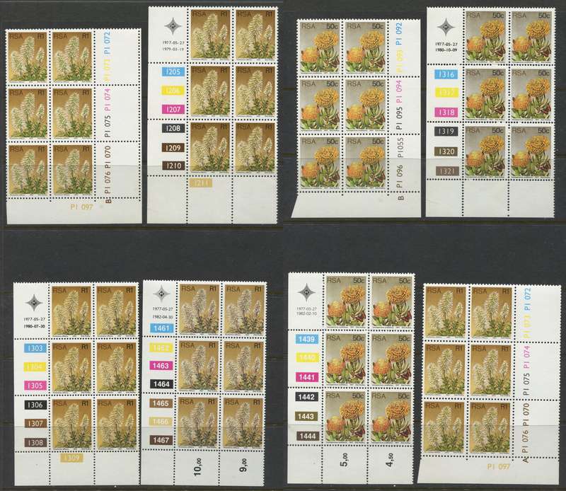 RSA - 109 Control Blocks/Strip Of 5/6/9 - 1977 - MNH
