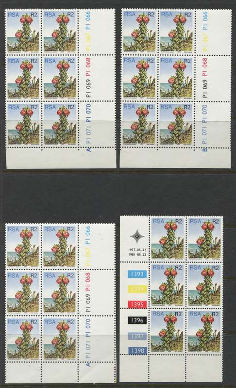 RSA - 109 Control Blocks/Strip Of 5/6/9 - 1977 - MNH
