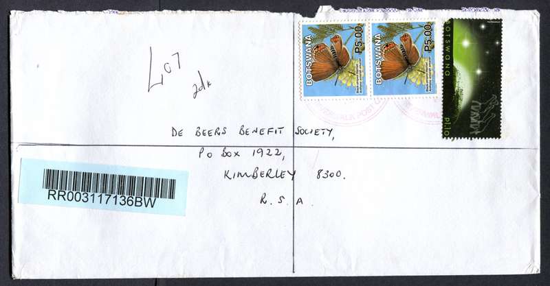 Botswana - "Maxi" Size Registered Cover