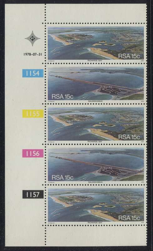 RSA - 1 Control Strip Of 5 - 1978 - MNH