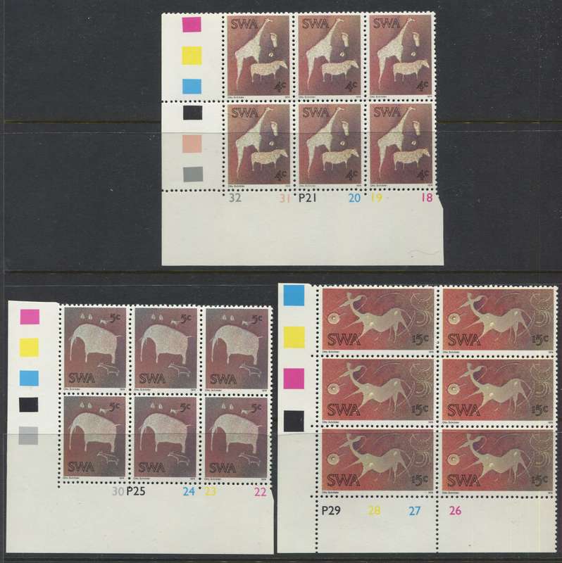SWA - Set Of 3 Control Blocks Of 6 - 1974 - MNH