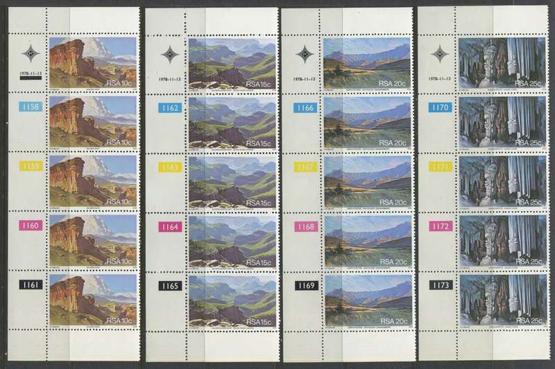 RSA - Set Of 4 Control Strips Of 5 - 1978 - MNH