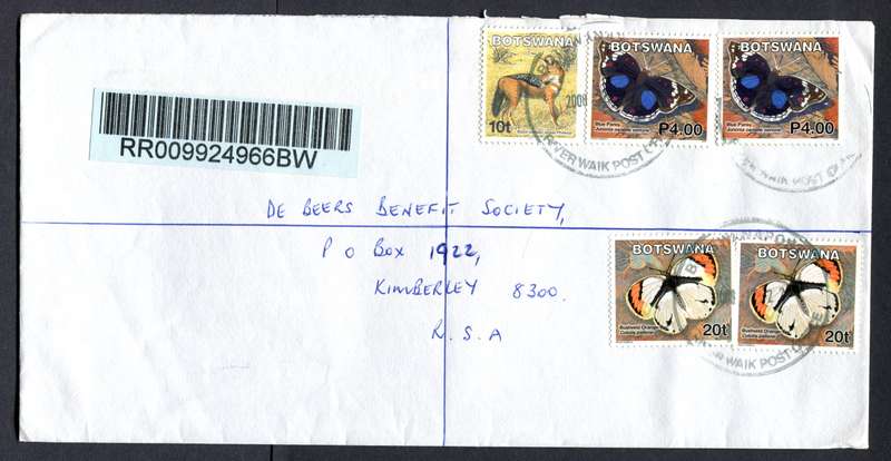 Botswana - "Maxi" Size Registered Cover