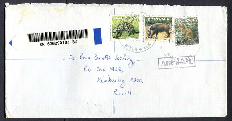 Botswana - "Maxi" Size Registered Cover