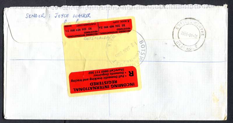 Botswana - "Maxi" Size Registered Cover