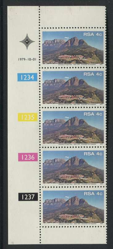 RSA - 1 Control Strip Of 5 - 1979 - MNH