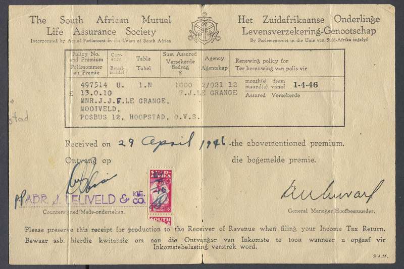 Union of SA - Revenue Document