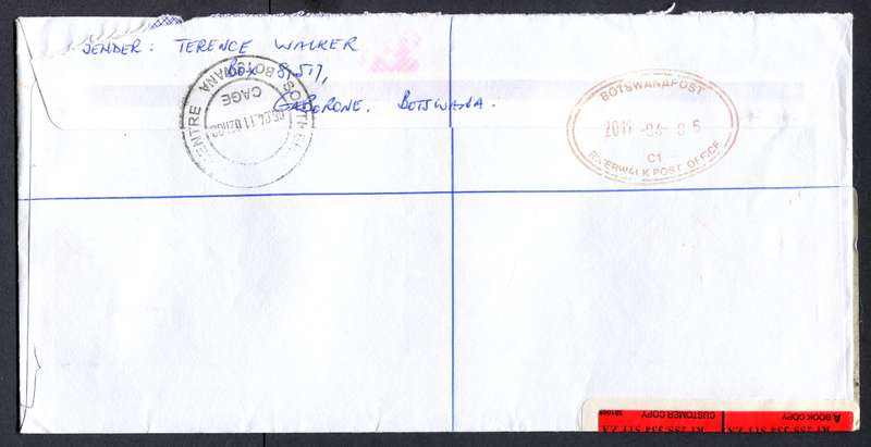 Botswana - "Maxi" Size Registered Cover