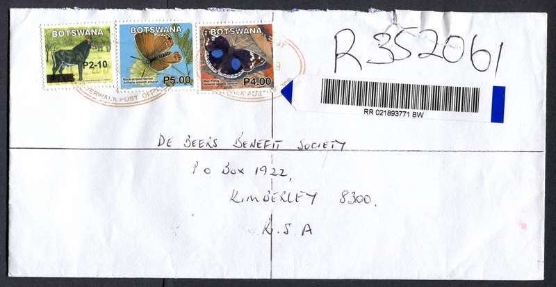 Botswana - "Maxi" Size Registered Cover