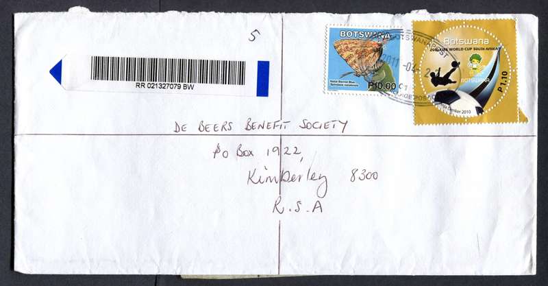 Botswana - "Maxi" Size Registered Cover
