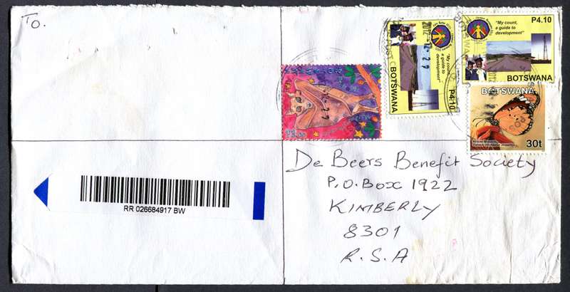 Botswana - "Maxi" Size Registered Cover