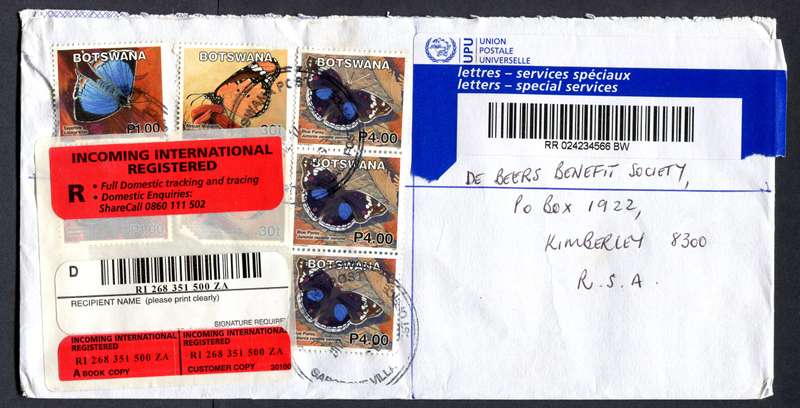 Botswana - "Maxi" Size Registered Cover
