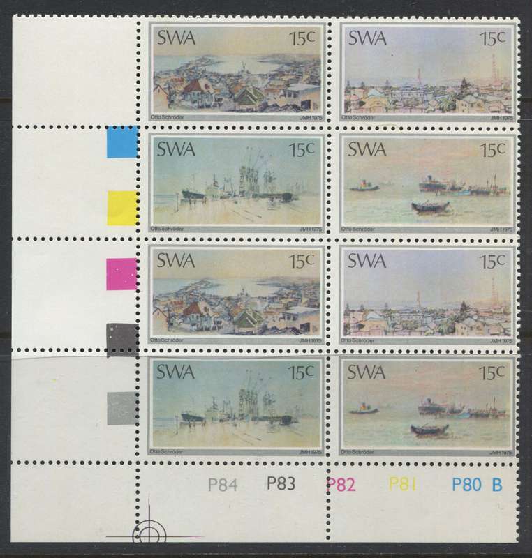 SWA - 1 Control Block Of 8 - 1975 - MNH