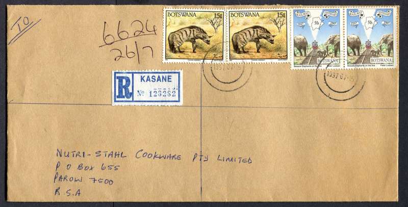 Botswana - "Maxi" Size Registered Cover