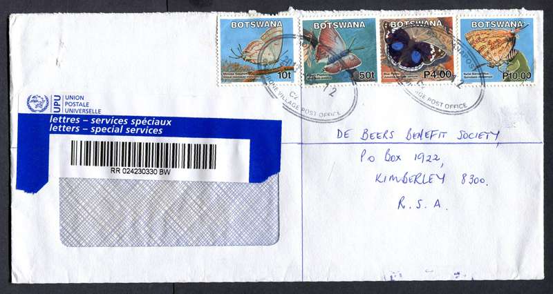 Botswana - "Maxi" Size Registered Cover