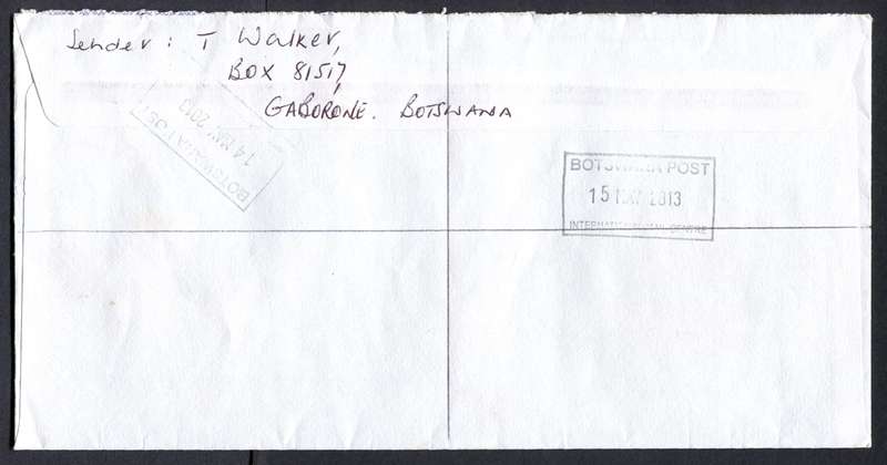 Botswana - "Maxi" Size Registered Cover