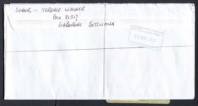 Botswana - "Maxi" Size Registered Cover