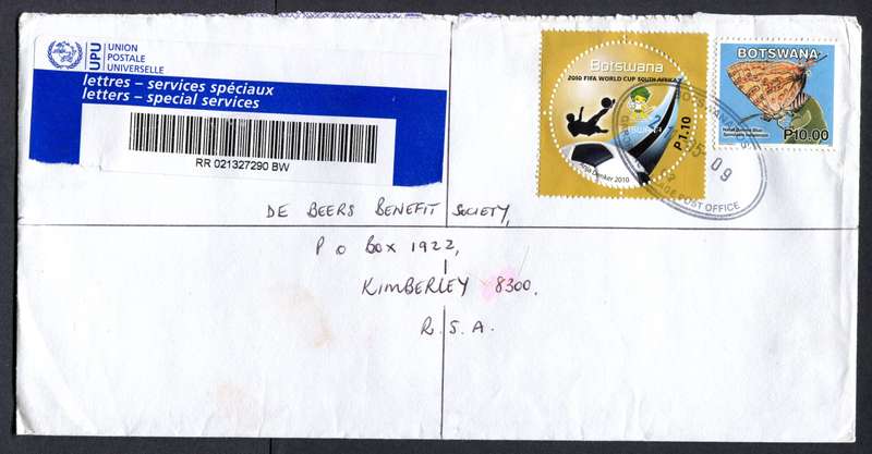 Botswana - "Maxi" Size Registered Cover